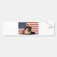 american soldier military serviceman USA flag Bumper Stickers