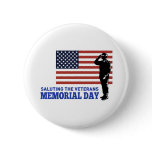 American soldier salute flag memorial day pin