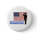 American soldier salute flag patriot day buttons
