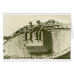American_soldiers_riding_Mark_I_series_tank_ Card
