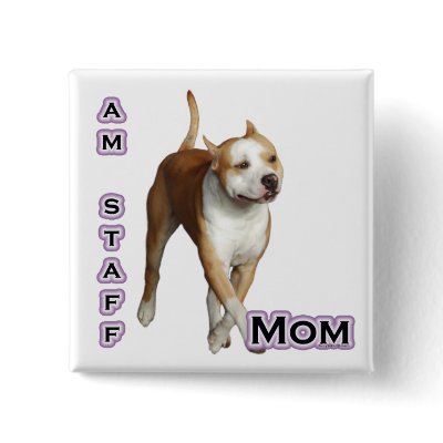 American Staffordshire Mum 4 - Button by GreyWolfCreation