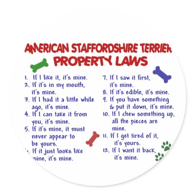 AMERICAN STAFFORDSHIRE Property Laws 2 by poochloverstuff