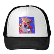 American Staffordshire Terrier Boxer Mix Puppy Dog Trucker Hats