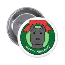 American Staffordshire Terrier Christmas Buttons