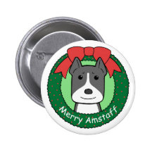 American Staffordshire Terrier Christmas Pin