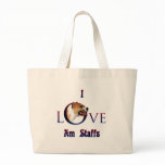 American Staffordshire Terrier I Love Tote Bag