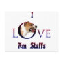 American Staffordshire Terrier I Love Postcards
