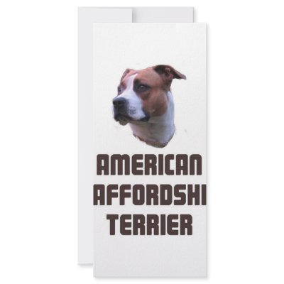 American Staffordshire Terrier Custom Rack Cards by bartstshirts