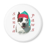 American Staffordshire Terrier Santa Paws Fridge Magnets