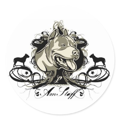 American Staffordshire Terrier Stickers by jfarrell12