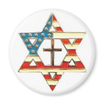 American Star of David With Cross magnets