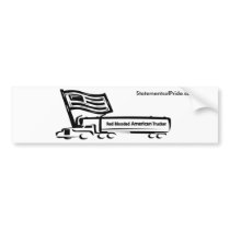 American Trucker Bumper Sticker