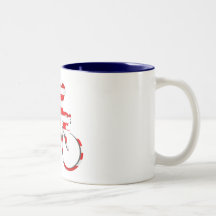 American USA Cycling Cyclists Bicycle Gear Coffee Mugs