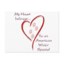 American Water Spaniel Heart Belongs Post Card