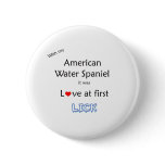 American Water Spaniel Lick Design buttons