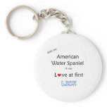American Water Spaniel Lick Design Keychains