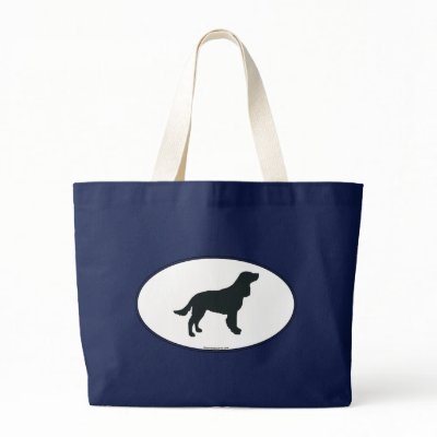 American Water Spaniel Silhouette Canvas Bag by dogwiregifts