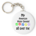 American Water Spaniel Walks Design Key Chains