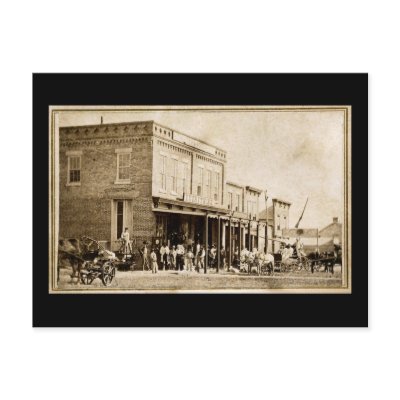 American West Street Scene 1867 Postcards by scenesfromthepast