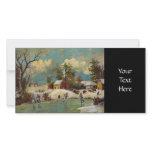 American Winter Life Christmas Scene Custom Photo Card