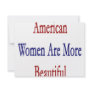 American Women Are More Beautiful Personalized Announcements