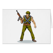 American world war two soldier army greeting cards