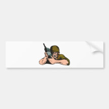 American world war two soldier talking radio bumper sticker