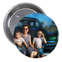 Americana - Car - The classic American vacation Buttons