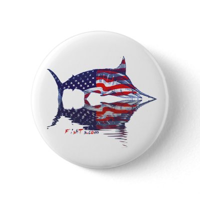 AmericanFlag Marlin by FishTs.com Button by FishTsdotcom