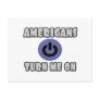 Americans Turn Me On Postcards