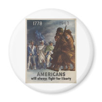 Americans Will Always Fight For Liberty Refrigerator Magnets