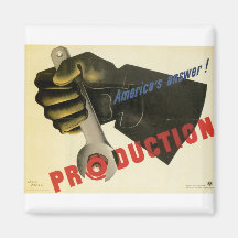 America's Answer! Production Refrigerator Magnet