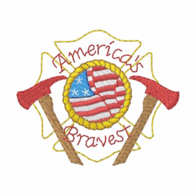 America's Bravest Firefighters Embroidered Shirt by ZazzleEmbroidery