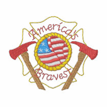 America's Bravest Firefighters Embroidered Polo Shirt