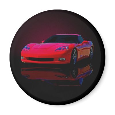 Americas Sports Car Refrigerator Magnet by fredsredt
