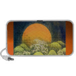 AMETERASU ,SUN GODDESS yellow orange green black Laptop Speakers
