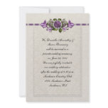 Amethyst and Purple Roses Post Wedding invitations