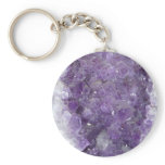 Amethyst Geode - Violet Crystal Gemstone keychains
