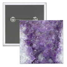 Amethyst Geode - Violet Crystal Gemstone Pin