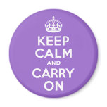 Amethyst Keep Calm and Carry On Magnet