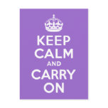 Amethyst Keep Calm and Carry On Postcard