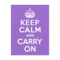 Amethyst Keep Calm and Carry On Postcard