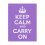 Amethyst Keep Calm and Carry On Postcard