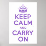 Amethyst Keep Calm and Carry On Posters