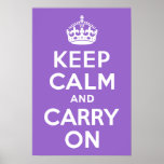 Amethyst Keep Calm and Carry On Posters