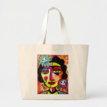Amethyst Sugar Skull Mexican Woman Bag