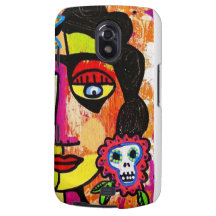 Amethyst Sugar Skull Mexican Woman Samsung Galaxy Nexus Covers