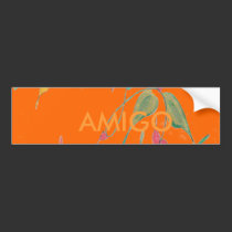 Amigo Orange Vine Rustic bumper stickers