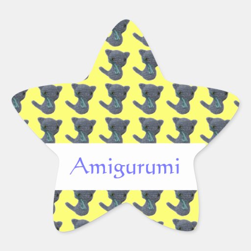 Amigurumi Kitten Pattern star shaped stickers