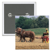 Amish Country simple people in farming with Button